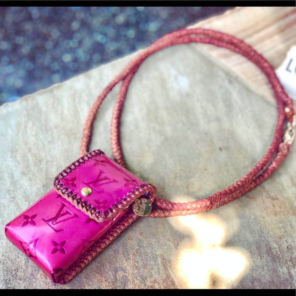 Auth Louis Vuitton HOT PINK Crossbody Belt Pouch